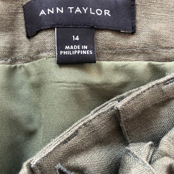 Ann Taylor A-Line Olive Green Skirt - Picture 3 of 3
